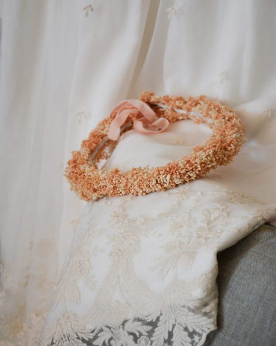 Corona flores preservadas y secas Marian